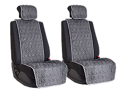 Vital Technologies Комплект накидок на передние сиденья из алькантары (пики) Dark Grey
