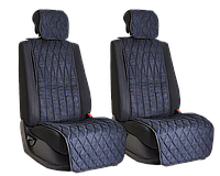 Vital Technologies Комплект накидок на передние сиденья из алькантары Black с Blue отстрочкой (инфинити)
