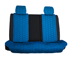 Vital Technologies Накидка на заднее сиденье из алькантары однотонная (соты) Blue