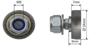 Ролик сдвижной крыши, 67073003, Польша