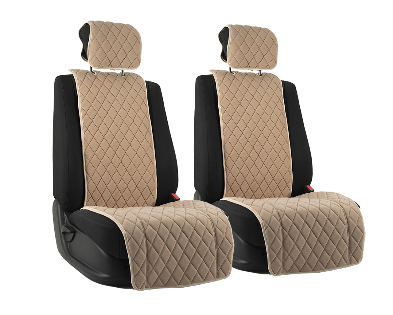 Vital Technologies Комплект накидок на передние сиденья из велюра (ромб) Beige