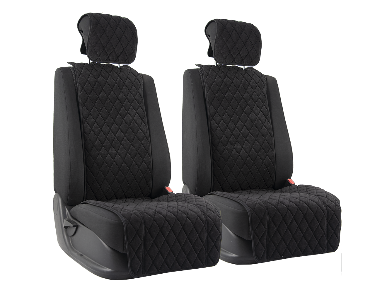 Vital Technologies Комплект накидок на передние сиденья из велюра (ромб) Black