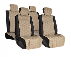 Vital Technologies Полный комплект накидок из алькантары (соты) Beige