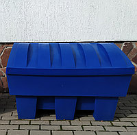 Пластиковый ящик для песка и соли 500 литров, синий