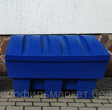 Пластиковый ящик для песка  и соли 500 литров, синий