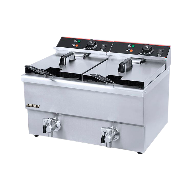 Фритюрница AIRHOT EF12+12T с краном