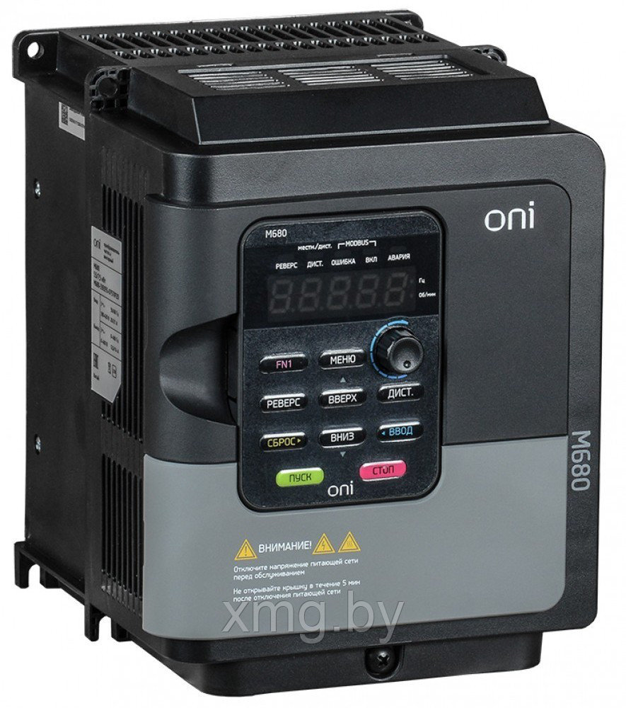 Частотный преобразователь для электродвигателя 0,75 кВт (ONI M680 380В, 3Ф 0,4-0,75 kW 1,5-2,5А) - фото 5 - id-p145543708