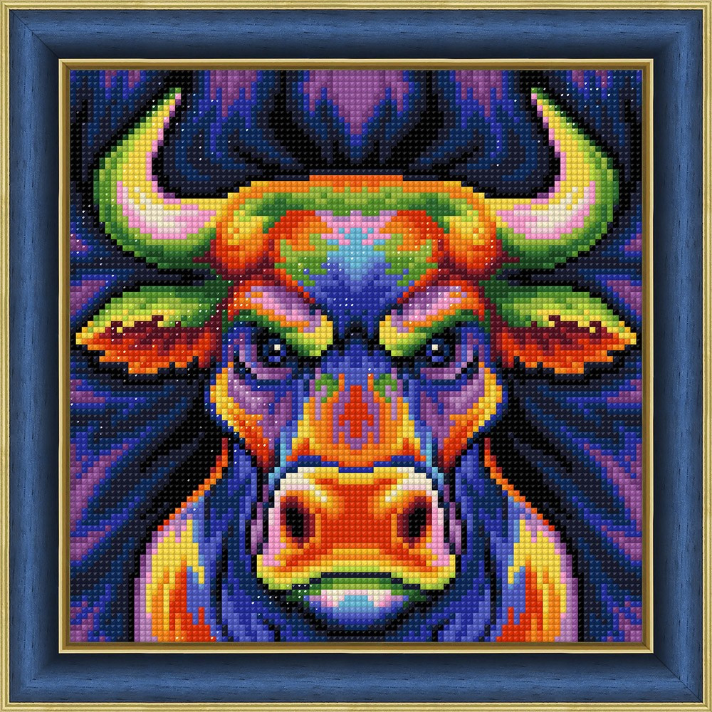 Картина стразами "Цветной бык" - фото 1 - id-p145562627