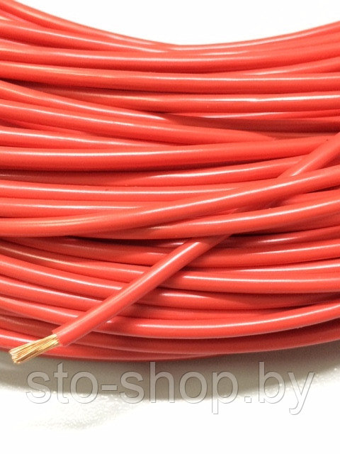 Провод ПВАМ 2,5 мм² гибкий теплостойкий красный