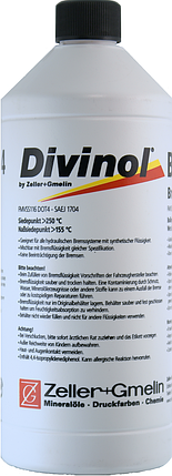 Тормозная жидкость Divinol Bremsflussigkeit DOT 4 (Высококачественная синтетическая тормозная жидкость) 1 л., фото 2