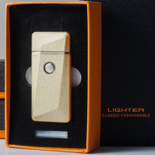USB Зажигалка Lighter с кнопкой ромбовидная Фактурная - фото 4 - id-p145566616