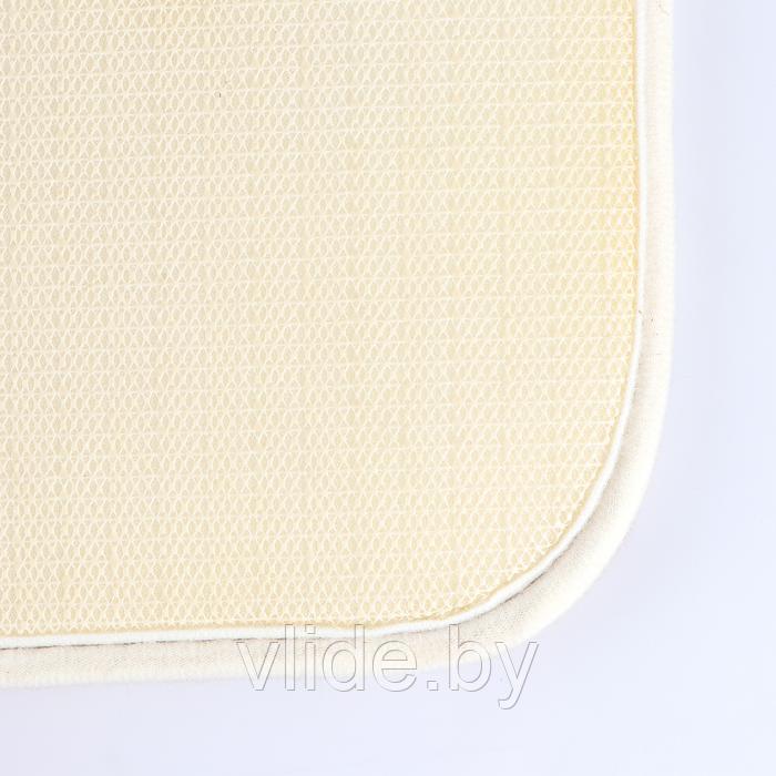 Набор ковриков для ванны и туалета Доляна «Пионы», 2 шт: 40×48, 48х79 см, цвет серый - фото 5 - id-p145586871