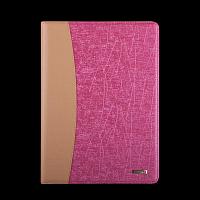 Чехол-книжка для Apple iPad Air 2 (A1566, A1567) "RICH BOSS" (кожаный розовый/бежевый коробка)