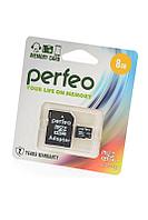Карта памяти Perfeo MicroSD 8GB High-Capacity (Class 10), с адаптером