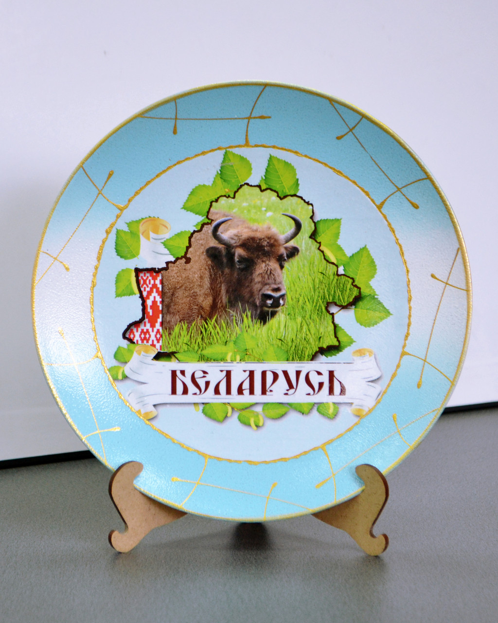 Тарелка сувенирная Зубр - фото 1 - id-p145688196