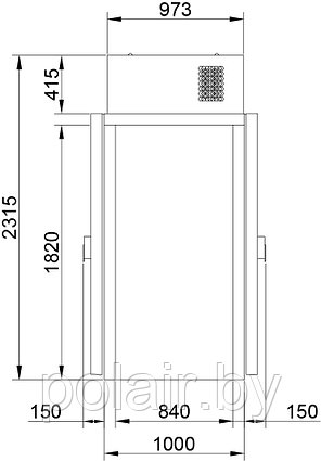 Холодильная камера КХН-1,28 Minicella ММ 2 двери без пола, фото 2