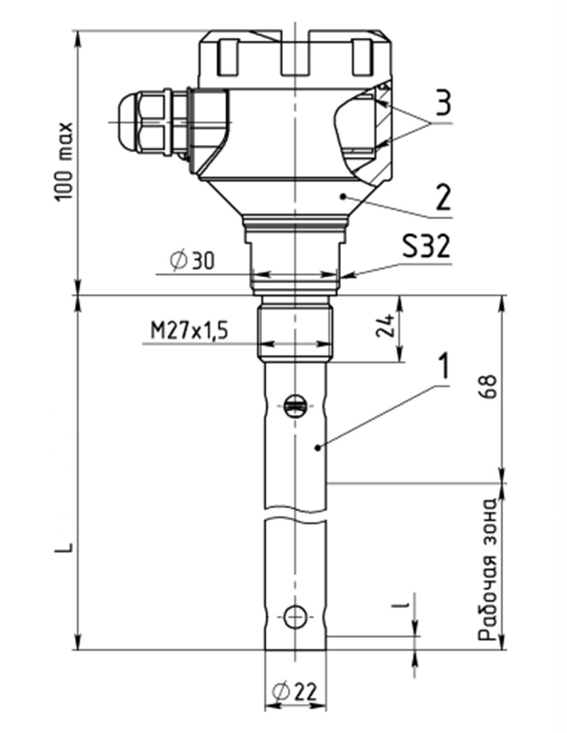 РОС-167 (168) Датчик-реле уровня цилиндрический - фото 2 - id-p129239879