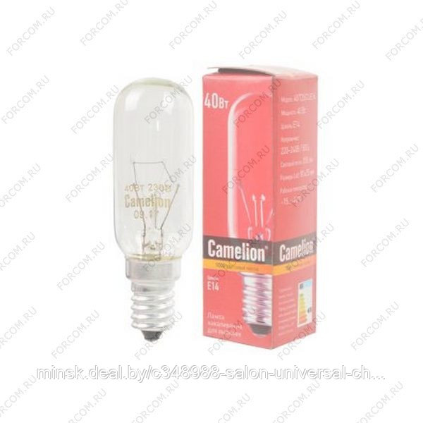 MIC Camelion 40/T25/CL/E14 (Лампа накаливания для вытяжек)