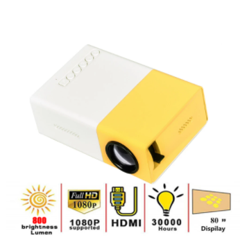 LED Projector портативный переносной проектор светодиодный Aao YG300 (домашний кинотеатр) - фото 7 - id-p145713657