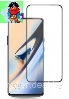 Защитное стекло для OnePlus 7T Pro 3D (проклейка по контуру), цвет: черный - фото 1 - id-p145715588