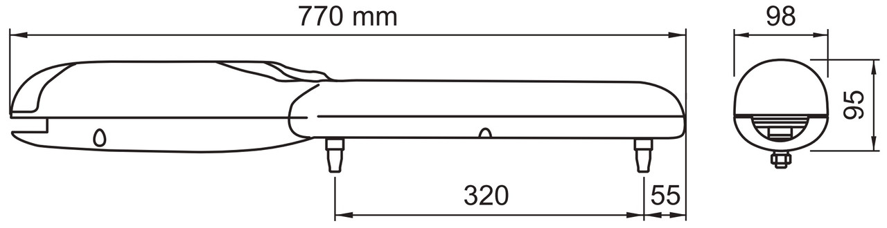 WINGO4024BDKCE комплект автоматики Nice для распашных ворот до 2 м и массой до 400 кг - фото 2 - id-p145718636