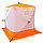 Палатка зимняя Следопыт КУБ 1 Oxford 240D PU 1000 (1.5x1.5x1.7 м) бело-оранжевая, фото 4
