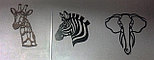 Металлическое декоративное панно Слон 60х60см цвет: черный муар. графит, фото 3
