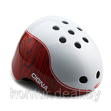 Шлем велосипедный детский Cigna WT-025 (белый/красный)