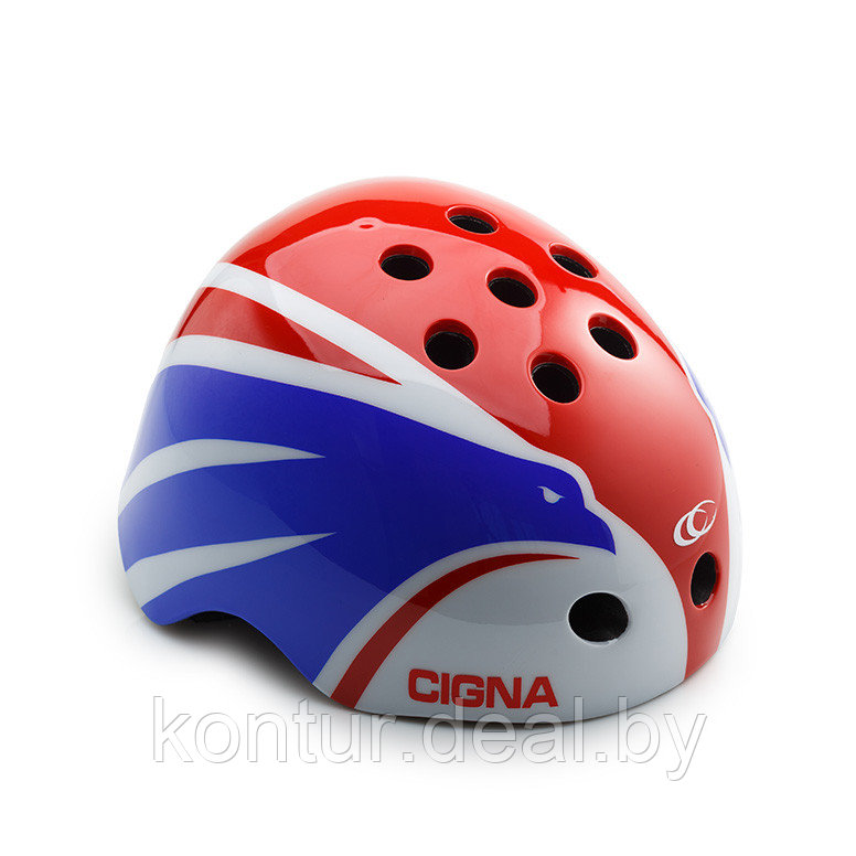 Шлем велосипедный детский Cigna WT-025 (белый/красный/синий) - фото 1 - id-p129013241