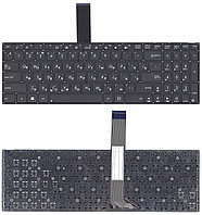 Клавиатура для ноутбука Asus K56, черная без рамки, плоский Enter