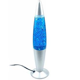 Лава лампа с блестками синий цвет 35 см.