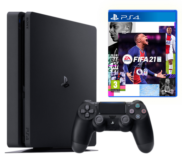 Playstation 4 (PS4) Slim 1TB с FIFA 21 - фото 1 - id-p145778570