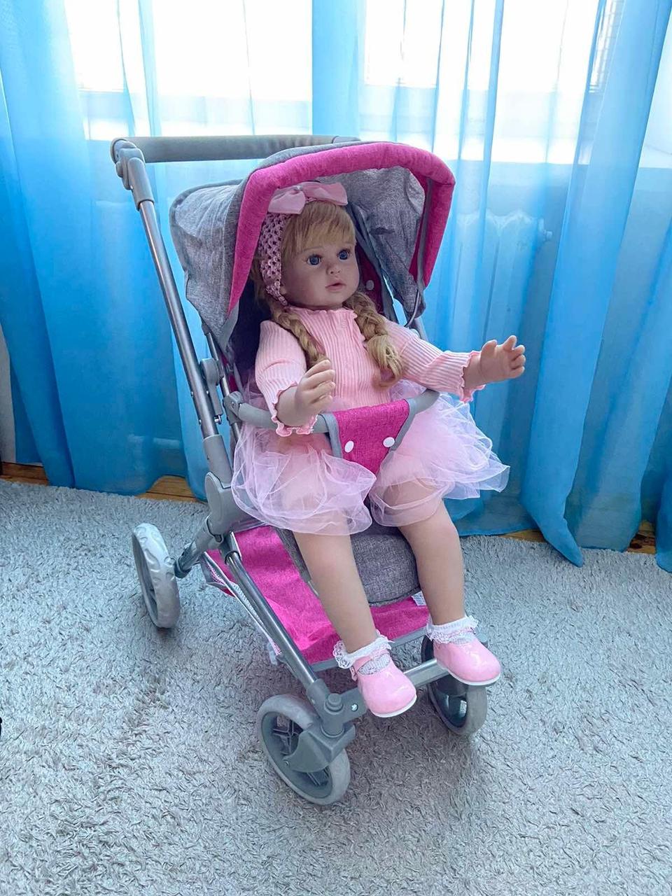 Детская коляска-трансформер для кукол, перекидная ручка, + сумка, арт.9695 (K060) - фото 8 - id-p136568617
