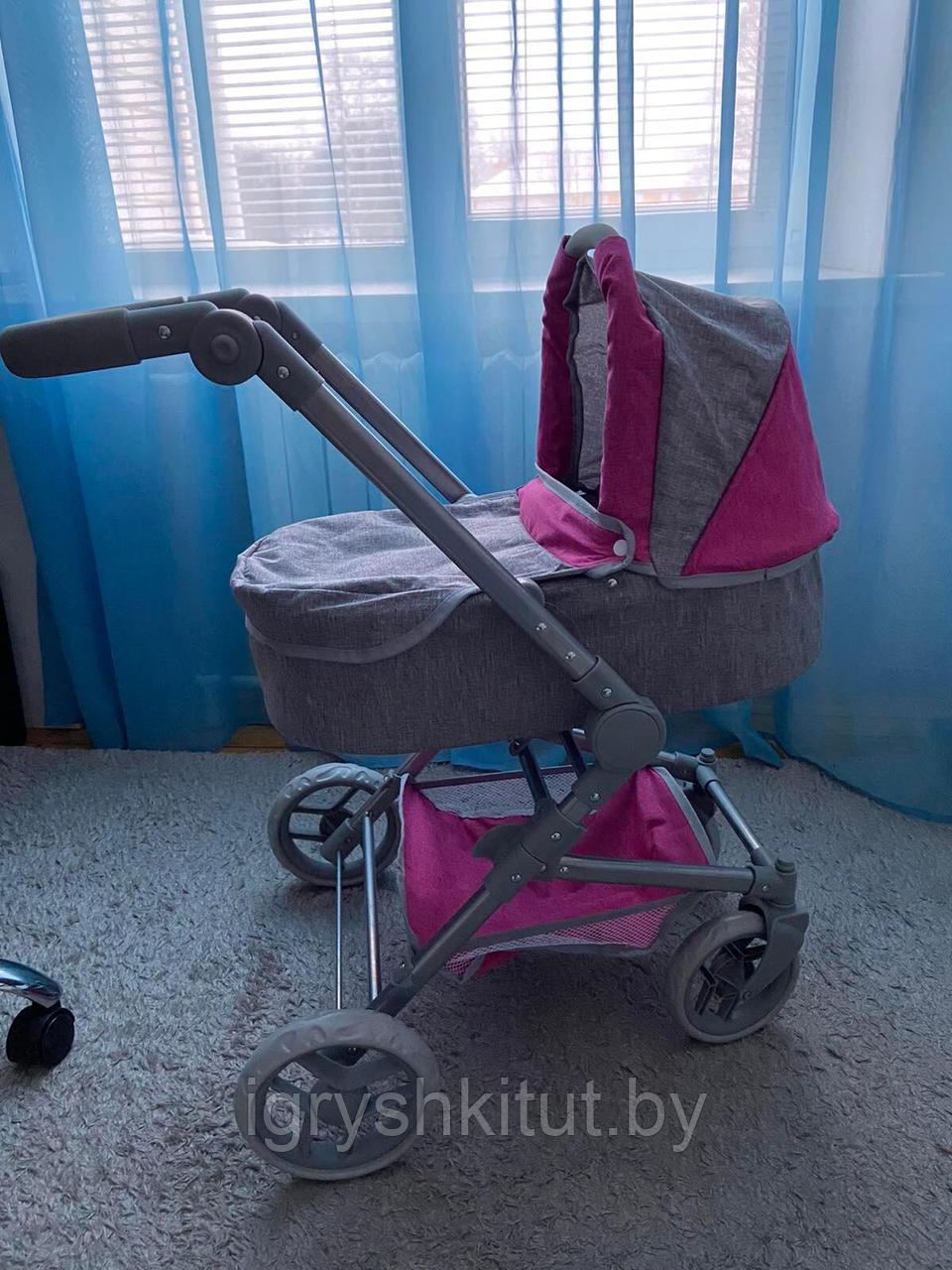 Детская коляска-трансформер для кукол, перекидная ручка, + сумка, арт.9695 (K060) - фото 6 - id-p136568617