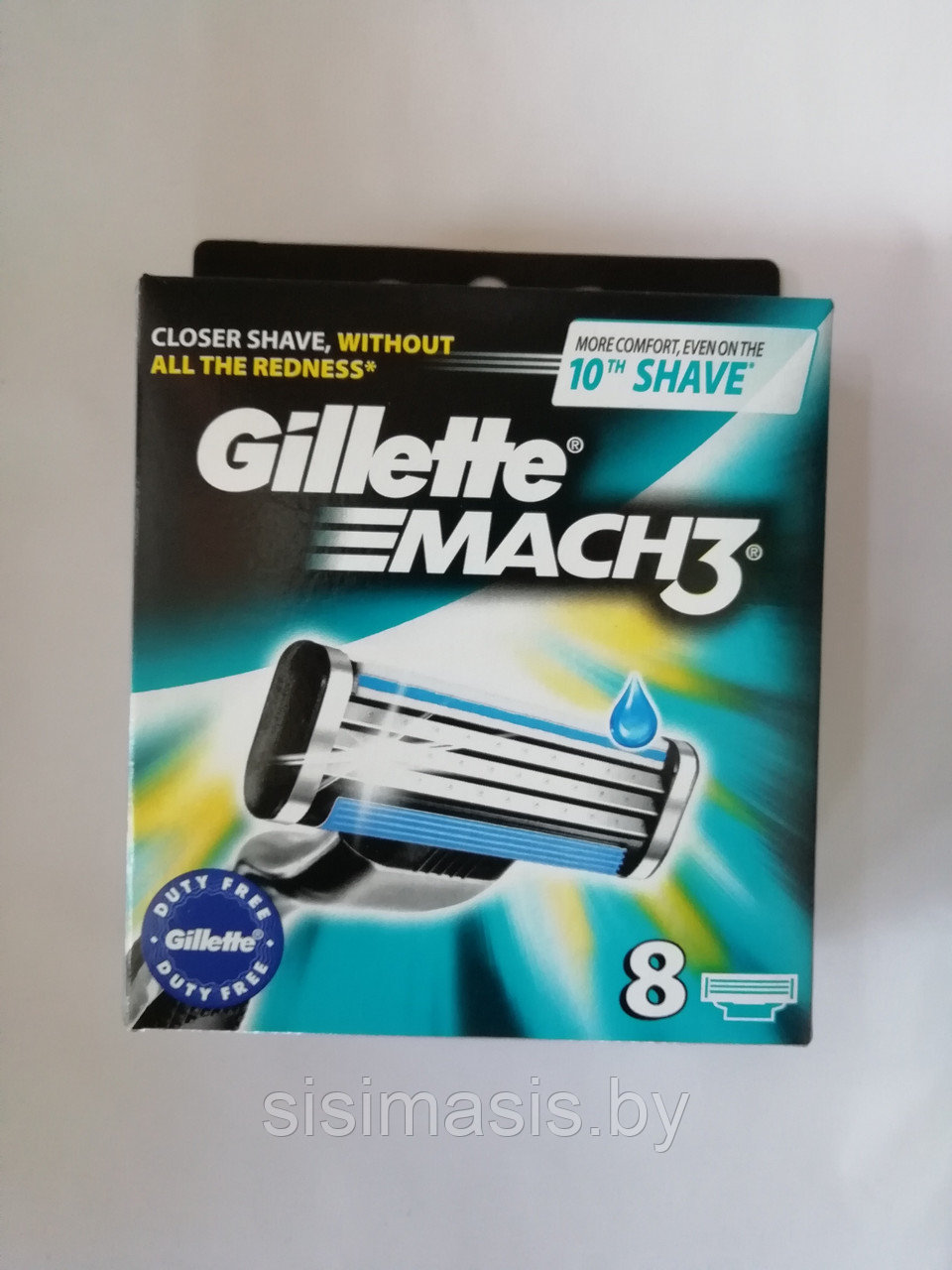 Сменные кассеты для бритья, Gillette Mach 3, оригинал, 8 шт.