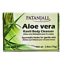 Мыло аюрведическое Алоэ Вера, Aloe Vera Patanjali, 75г - увлажняющее