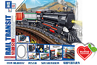 Конструктор аналог Лего LEGO City Zhe Gao Rail Transit QL0312 классический товарный поезд 536 деталей