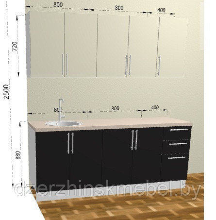 Набор мебели для кухни "Сапер" 2,2м. Производитель ЧПУП "Сапермебель".РБ - фото 10 - id-p145797823