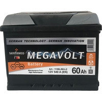 Senfineco Megavolt 12V +R 60Ач 540А - автомобильный аккумулятор