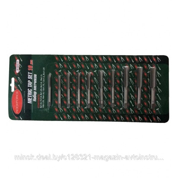 Набор метчиков метрический 10 пр (М6, М7, М8, М10, М12) в блистере Rock FORCE RF-C010-1T
