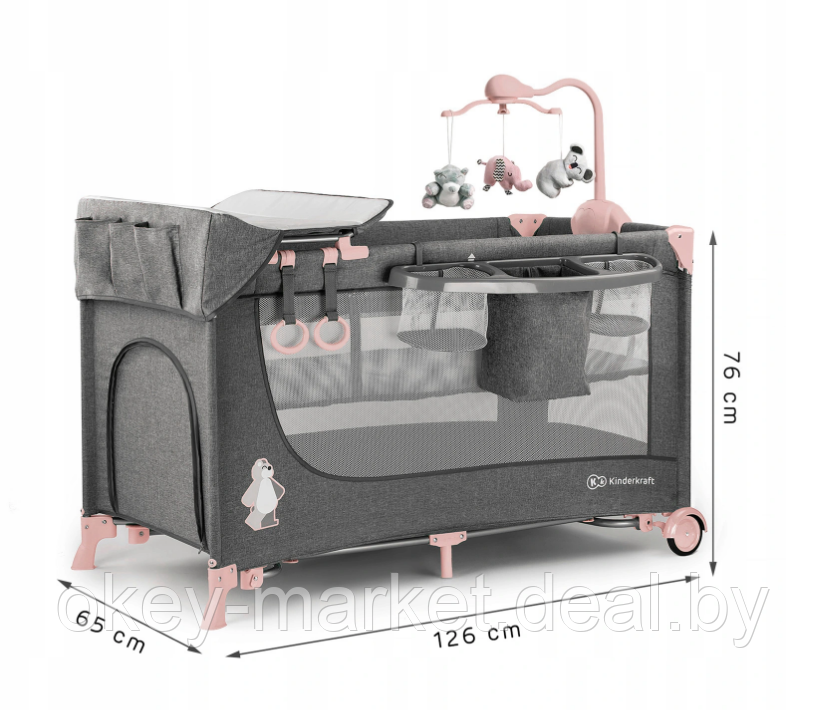 Детский манеж-кровать Kinderkraft JOY с аксессуарами - фото 6 - id-p145834099