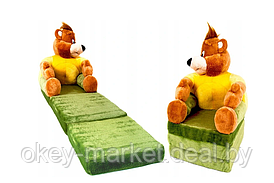 Детское мягкое кресло-кровать, игрушка для детей green bear