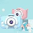 Детский цифровой фотоаппарат Childrens Fun Camera Kitty голубой, фото 6