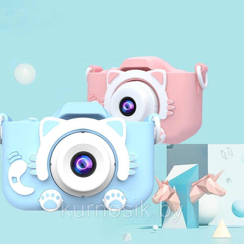 Детский цифровой фотоаппарат Childrens Fun Camera Kitty голубой - фото 6 - id-p145836214