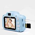 Детский цифровой фотоаппарат Childrens Fun Camera Kitty голубой, фото 2
