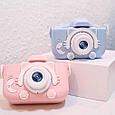 Детский цифровой фотоаппарат Childrens Fun Camera Kitty розовый, фото 2