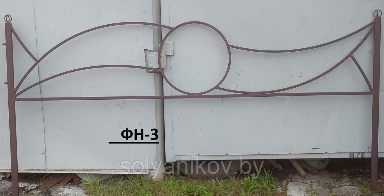 Ограда металлическая для благоустройства могил Ф-4 2,3х2,5м - фото 2 - id-p145839650