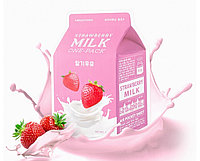 Тканевая маска для лица выравнивающая тон A'PIEU Strawberry Milk One-Pack (Brightening) 21г