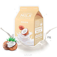 Тканевая маска для лица увлажняющая АPIEU Coconut Milk One-Pack (Moisturizing) 21г