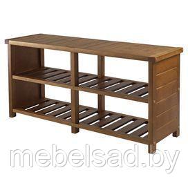 Полка для обуви деревянная  "Эколофт №4" В500мм*Д1200мм*Г400мм